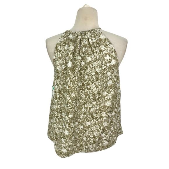Halogen Sleeveless Lined Floral Halter Top Tan Size Small NWOT - Picture 8 of 8
